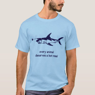 T-shirt Requin avec à rayon laser fixé à sa tête