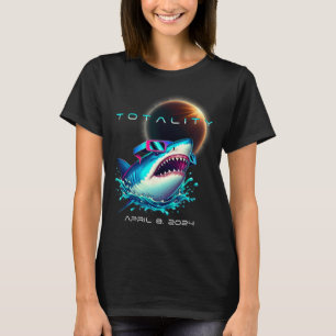 T-shirt Requin avec lunettes Eclipse Totalité 2024 Sol Drô