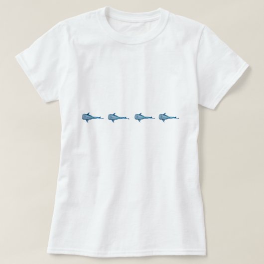 T-shirt Requin baleine à l'aquarelle (Design devant)