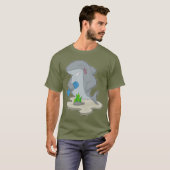 T-shirt Requin Bodybuilder Haltère Musculation (Devant entier)