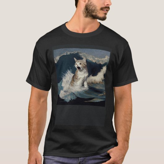 T-shirt Requin Chat Vagues (Devant)