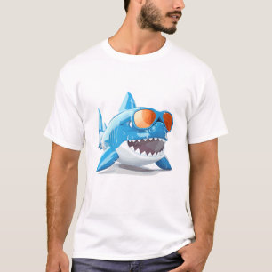 T-shirt Requin cool En Vacances Jolie Découverte amusante