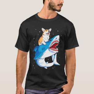 T-shirt Requin Corgi T Enfants Garçons Hommes Espace Galax