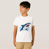 T-shirt requin de dessin animé (Devant entier)