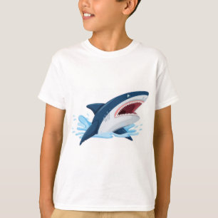 T-shirt requin de dessin animé