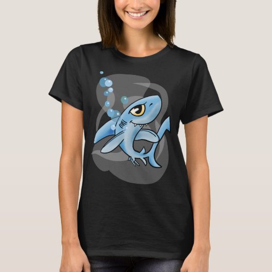 T-shirt Requin de dessin animé cool (Devant)