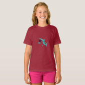 T-shirt Requin de dessin animé mignon – Conception de requ (Devant entier)