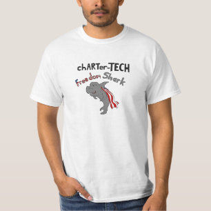 T-shirt requin de liberté de TECH de charte