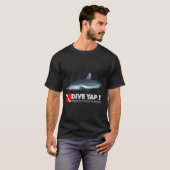 T-shirt Requin de récif gris découpé (Devant entier)