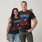 T-shirt requin de style pop art (Unisexe)