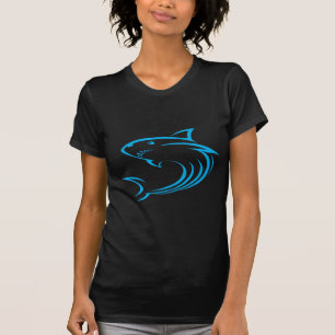 T-shirt Requin de tueur dans le style chic de dessin