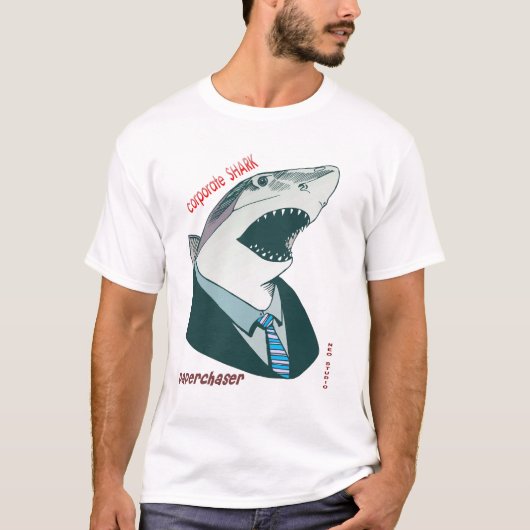 T-shirt requin d'entreprise (Devant)