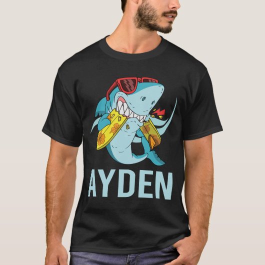 T-shirt Requin drôle - Ayden Nom (Devant)