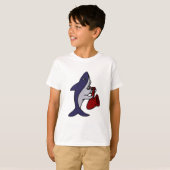 T-shirt Requin drôle jouant l'art de saxophone (Devant entier)