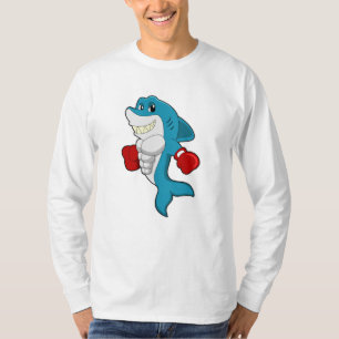 T-shirt Requin en boîte avec gants de boxe