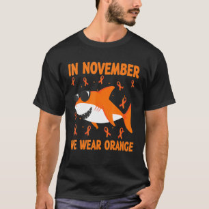 T-shirt Requin En Novembre Nous Portons Orange Copd Sensib