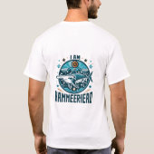T-shirt "Requin en tête de marteau avec un texte Je suis e (Dos)