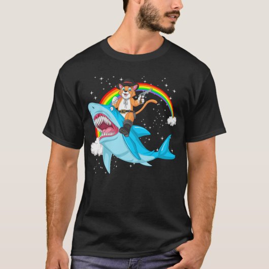 T-shirt requin équitation (Devant)