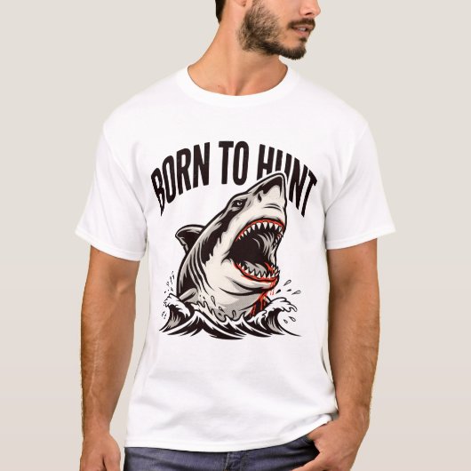 T-shirt Requin Féroce Émergeant (Devant)