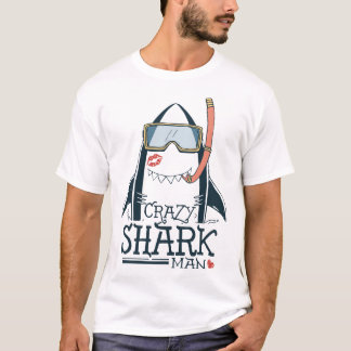 T-shirt requin fou