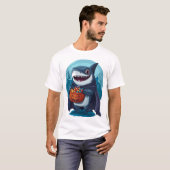T-shirt Requin friandises ou sort (Devant entier)