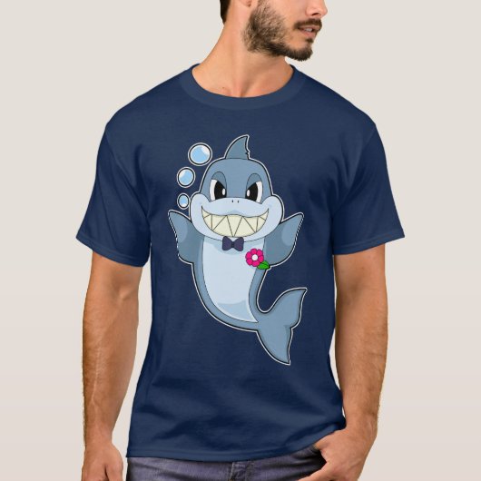 T-shirt Requin garçon d'honneur nœud papillon mariage (Devant)