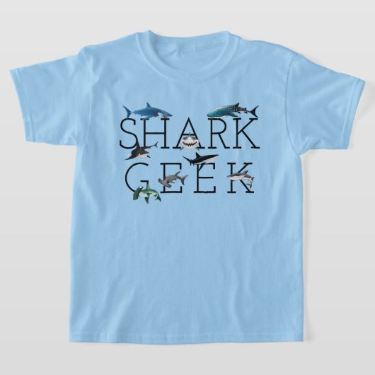 T-shirt Requin geek (Poser)