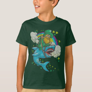 T-shirt Requin irlandais d'équitation de lutin de Jour de