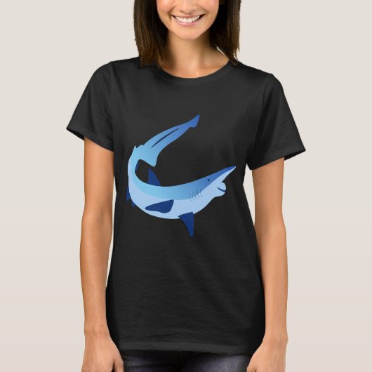 T-shirt Requin lutin – Bleu clair (Devant)