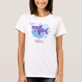 T-shirt Requin mauve maman (Devant)