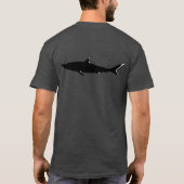 T-shirt requin-nageur noir blanc (Dos)