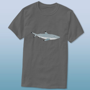 T-shirt Requin noir à pointe noire
