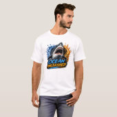 T-shirt Requin Ocean Unleashed – Éclaboussure Audacieuse B (Devant entier)