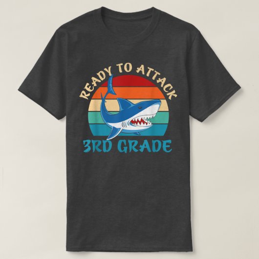 T-shirt Requin prêt à attaquer les garçons de Sunset de 3e (Design devant)