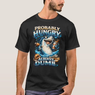 T-shirt Requin probablement affamé idiot