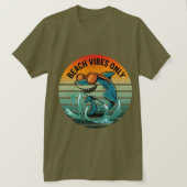 T-shirt Requin rétro cool avec lunettes de soleil - Vibes (Design devant)