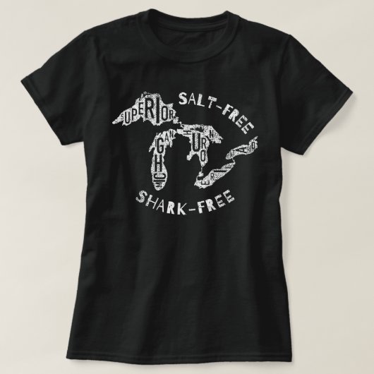 T-shirt Requin sans sel Gratuit Grands Lacs (Design devant)