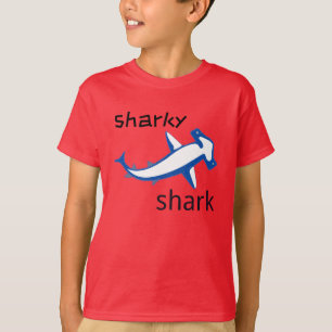 T-shirt Requin Sharky bleu clair garçons