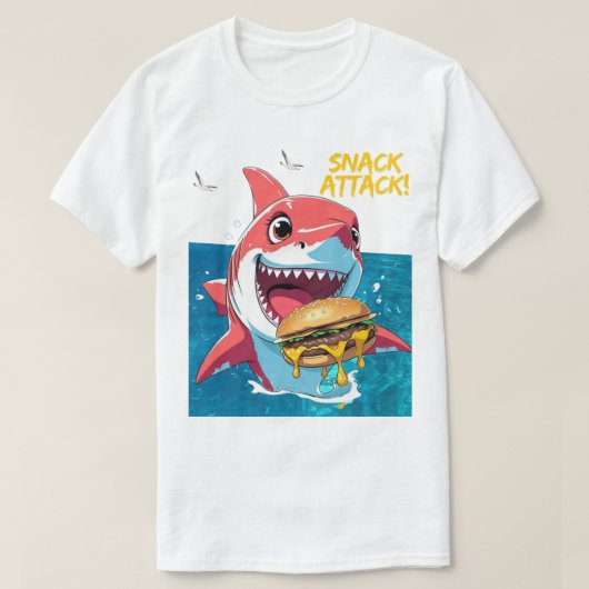 T-shirt Requin Snack Attack (Design devant)