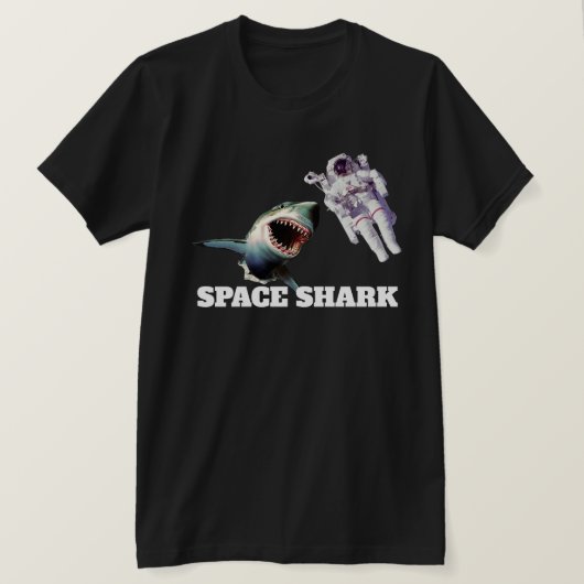 T-shirt Requin spatial avec astronaute (Design devant)