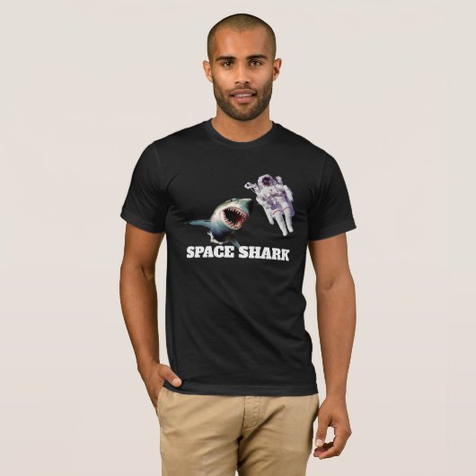 T-shirt Requin spatial avec astronaute (Devant entier)