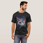 T-shirt Requin spatial laser à équitation (Devant entier)