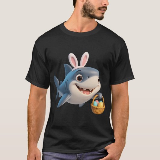 T-shirt Requin taupe de Pâques (Devant)