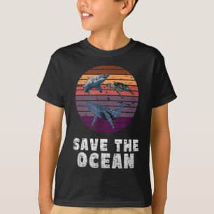 T-shirt Requin, Tortue de mer, Baleine, Protection De l'en