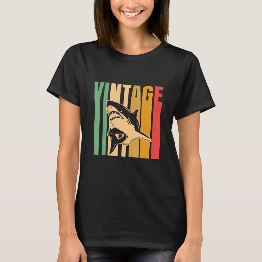 T-shirt Requin vintage (Devant)