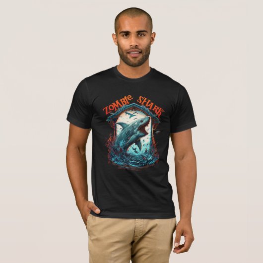 T-shirt requin Zombie (Devant entier)