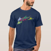 T-shirt Requins colorés cool (Devant)