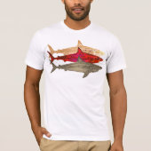 T-shirt requins de mer cool blanc (Devant)