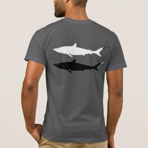 T-shirt requins de natation noir et blanc