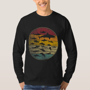 T-shirt Requins Poisson Océan Perturbé Vintage Silhouett